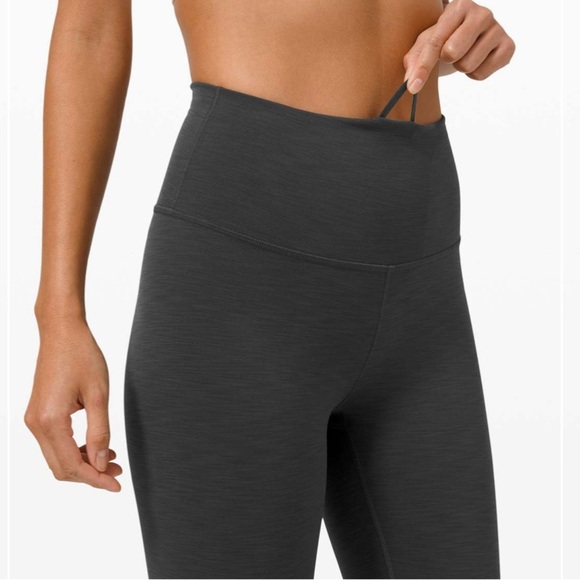 Lululemon Wunder Train High-Rise Tight 25" Heathered Graphite Grey Size 2 - Picture 3 of 7